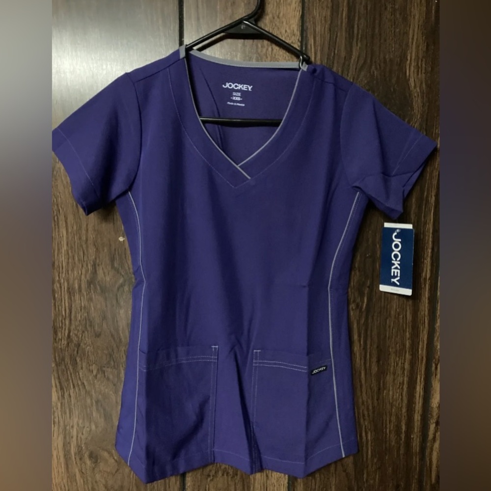 Jockey Brand Women’s XXS Purple Scrub Top New